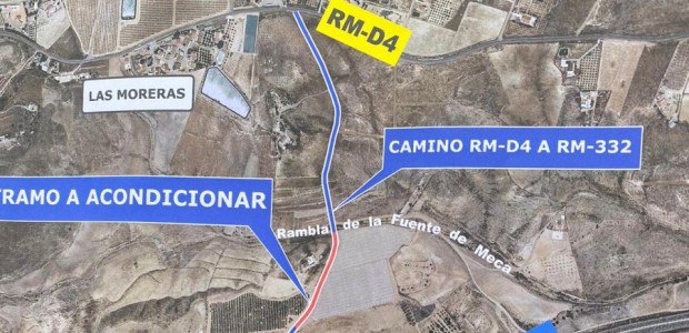 EL GOBIERNO REGIONAL DESTINA 44.800 EUROS EN LA REPARACIÓN DE UN TRAMO DEL CAMINO  DE LA RM-D4 A LA RM-332  EN MAZARRÓN